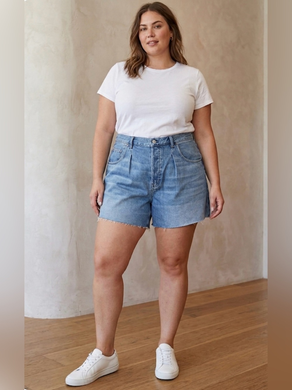 Madewell pleaded denim Shorts